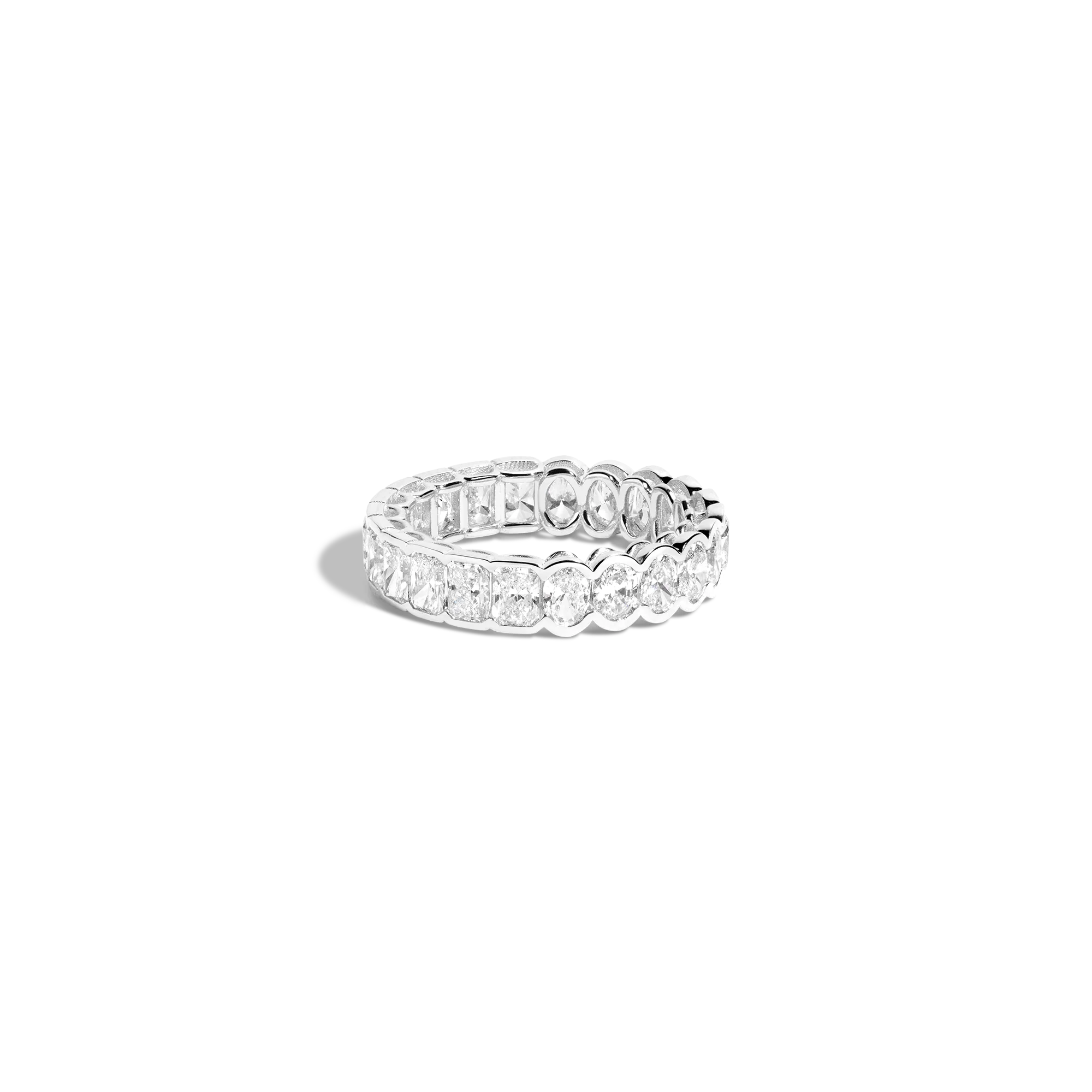 Two-in-One Lab Grown Diamond Semi-Bezel Eternity Ring - Image 3