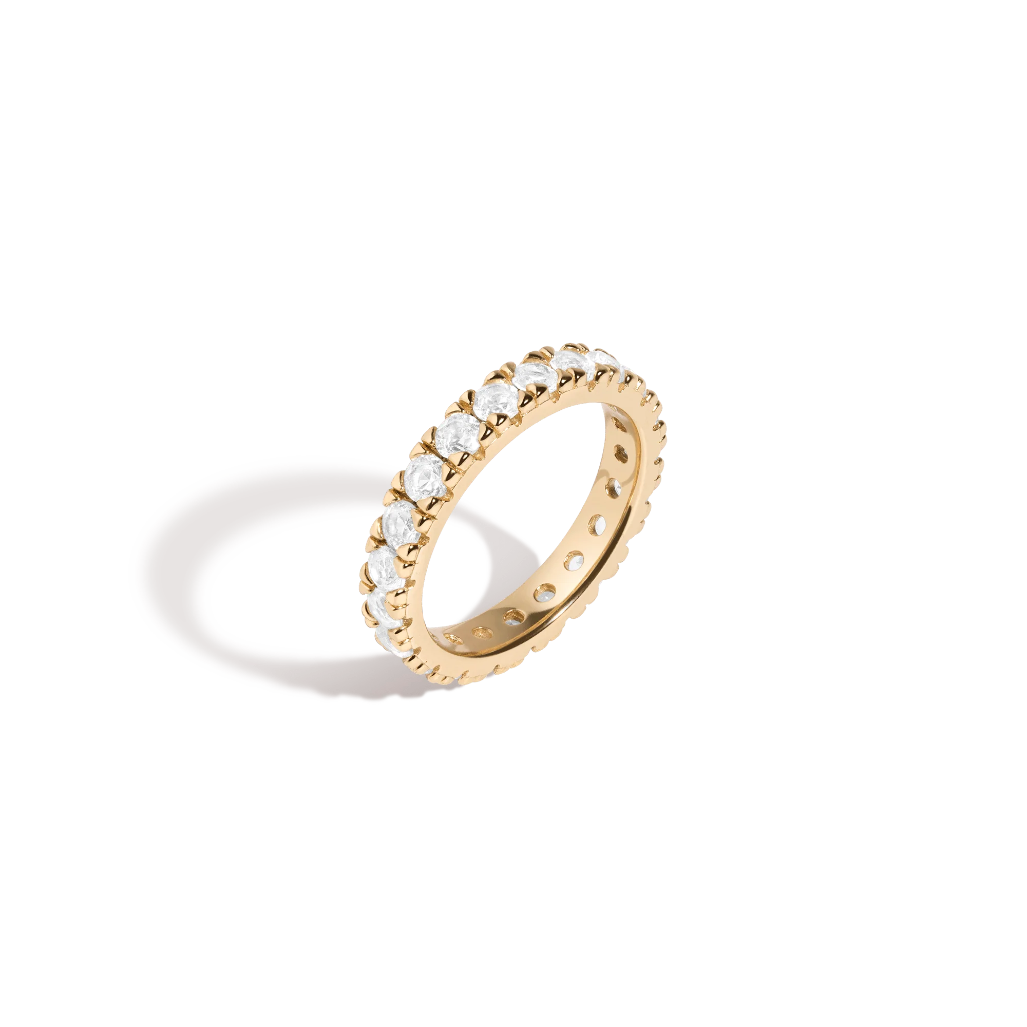 Lab Grown White Sapphire Eternity Ring - Image 10