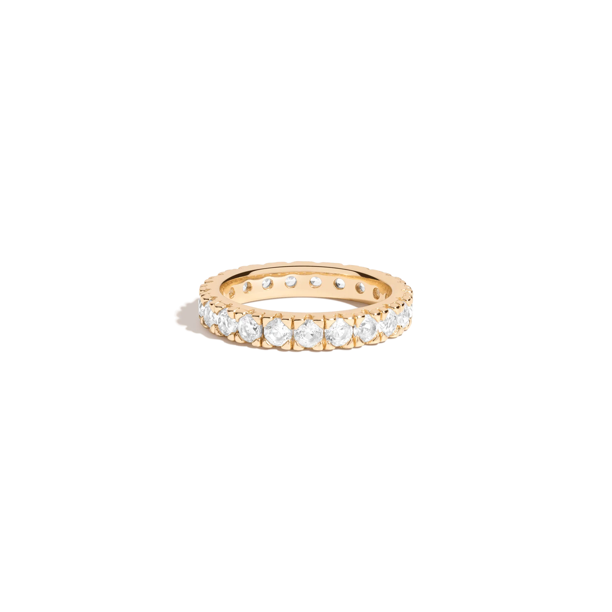 Lab Grown White Sapphire Eternity Ring - Image 4