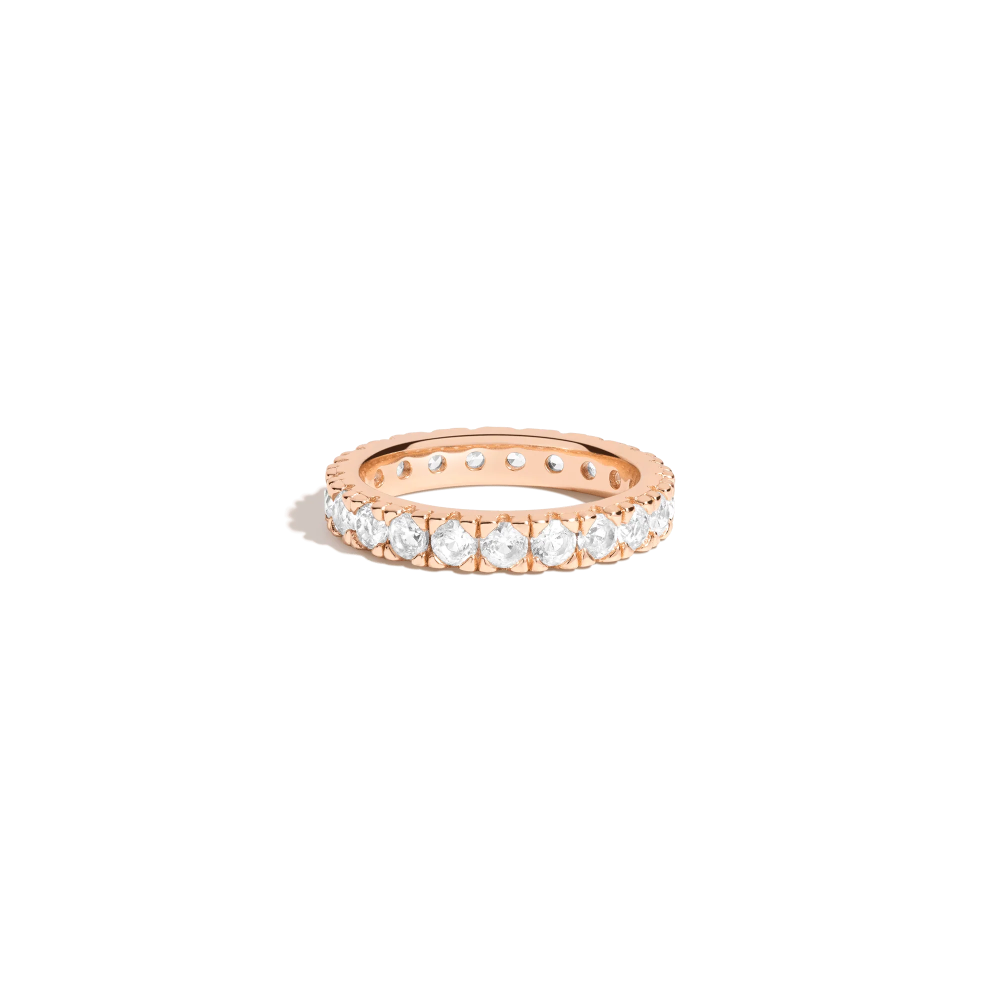 Lab Grown White Sapphire Eternity Ring - Image 5