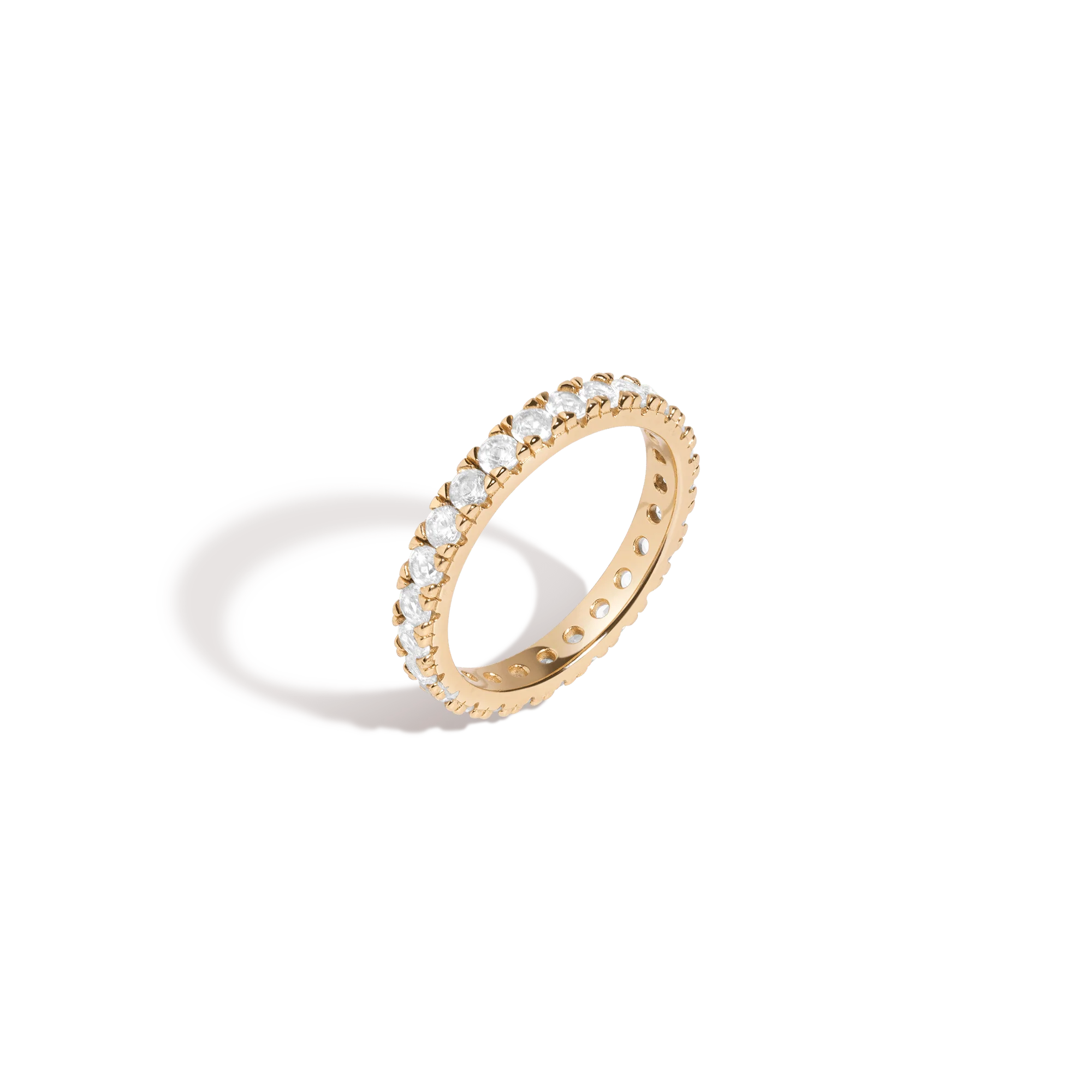 Lab Grown White Sapphire Eternity Ring - Image 7