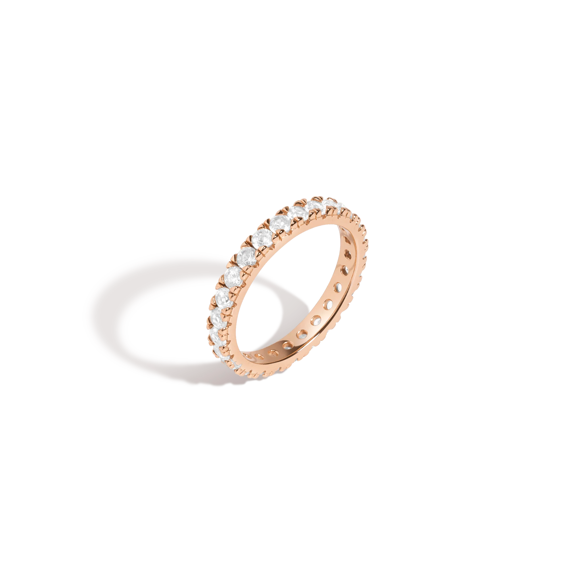 Lab Grown White Sapphire Eternity Ring - Image 8