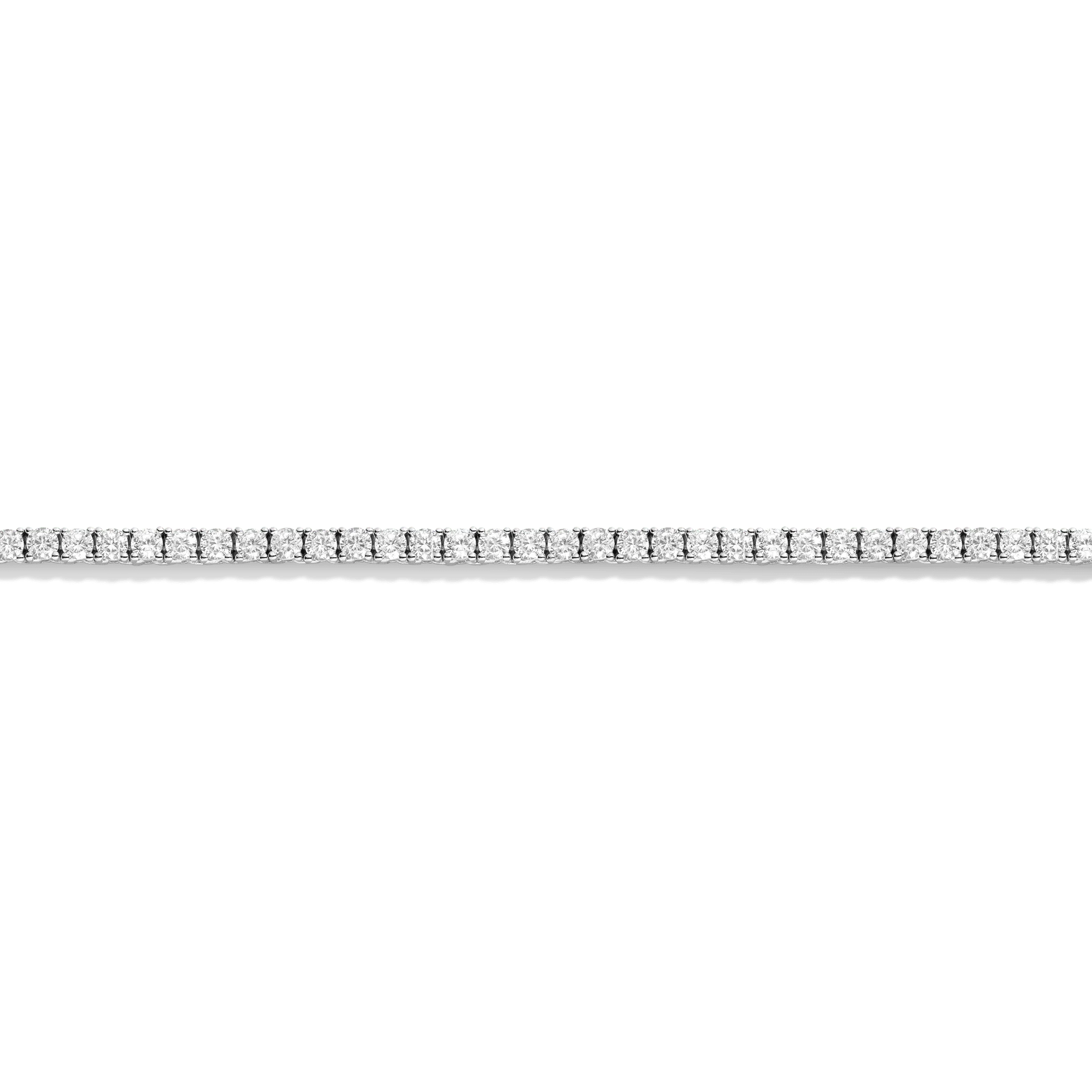 Lab Grown White Sapphire Tennis Necklace - 13ct - Image 3