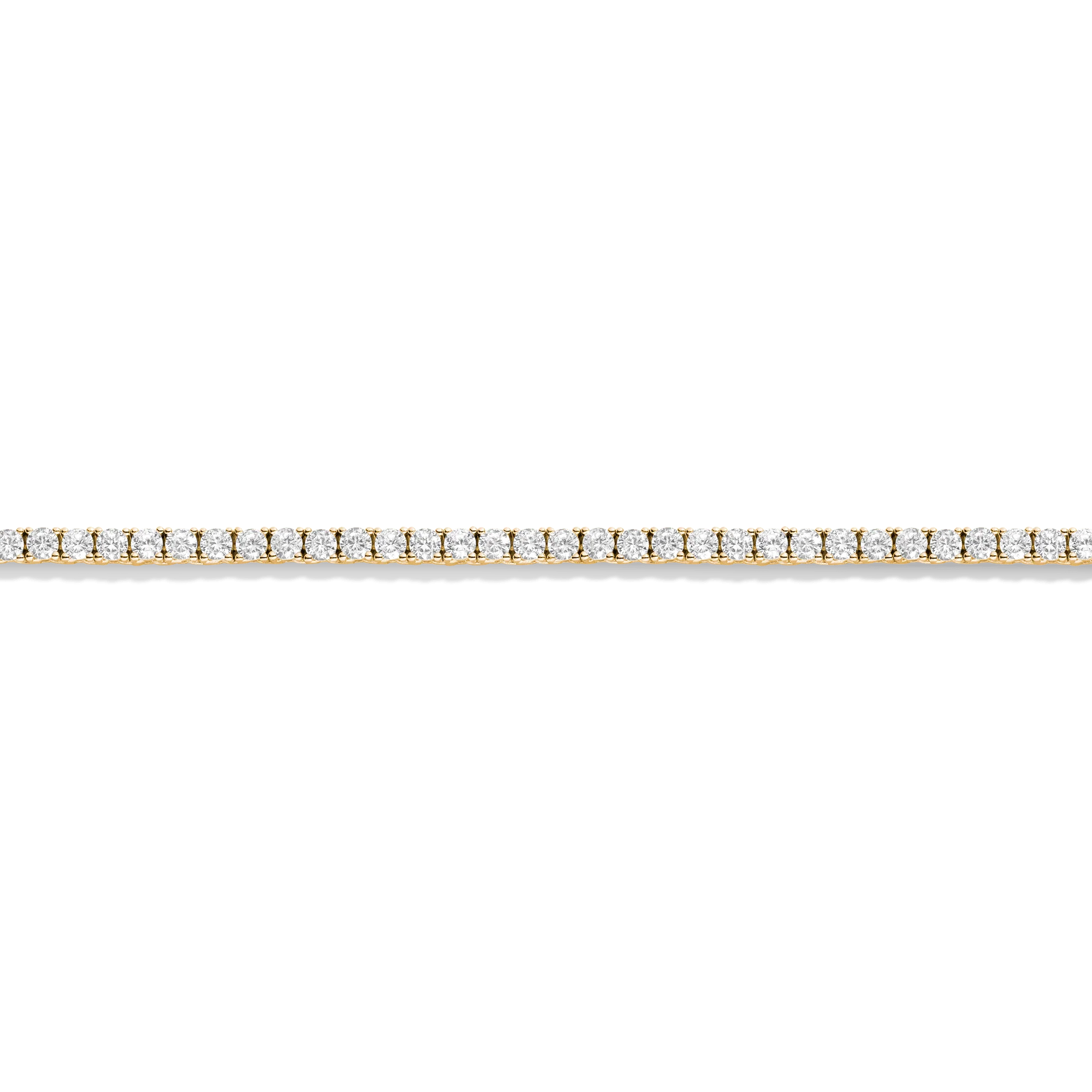 Lab Grown White Sapphire Tennis Necklace - 13ct - Image 4