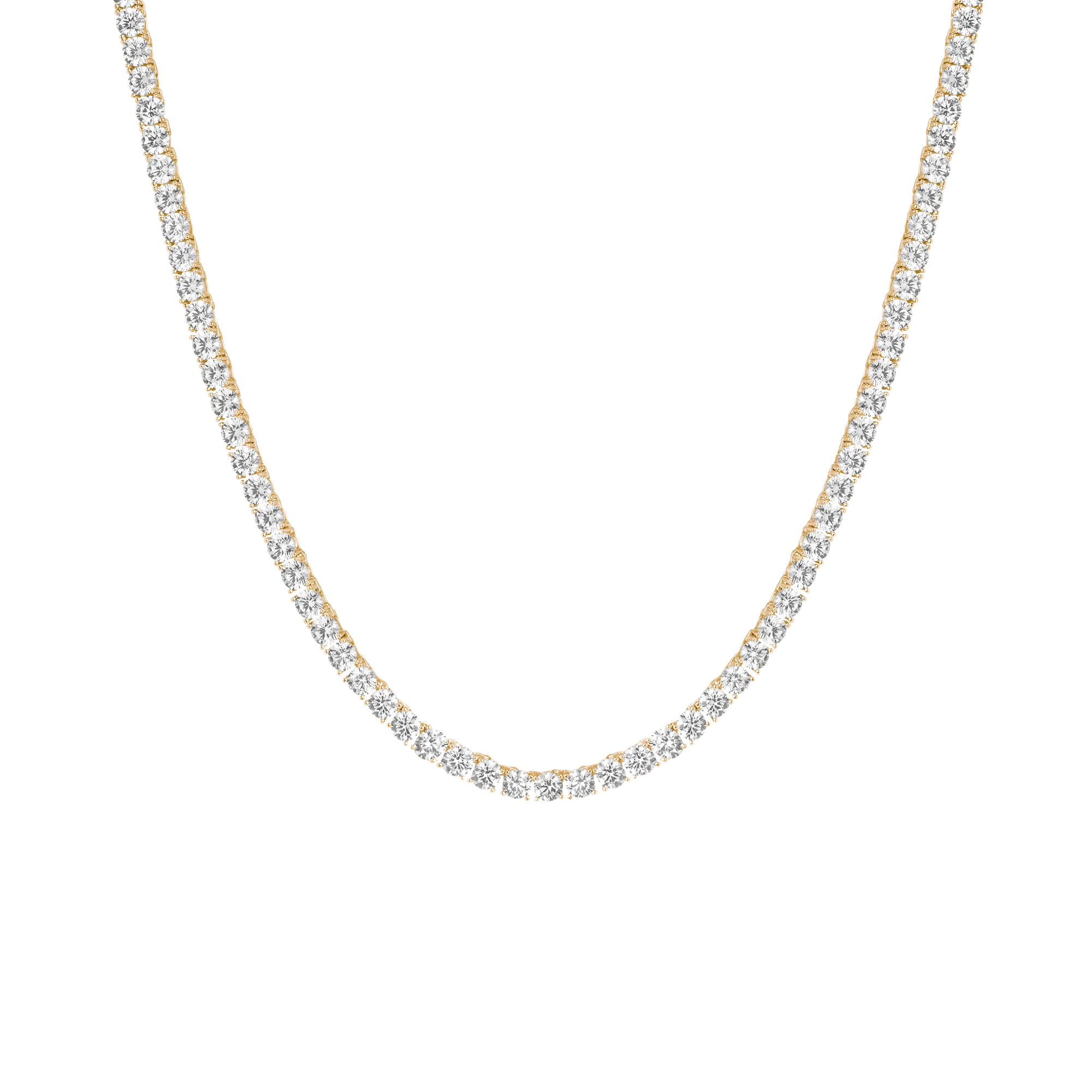 Lab Grown White Sapphire Tennis Necklace - 22ct - Image 2